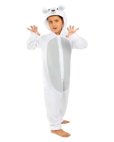Funidelia Orso Polare Onesie Costume Bambino 7-9 Anni Morbido