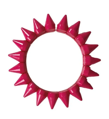 P'tit Clown 22656 Bracciale Punk Rosa Fluo Plastica