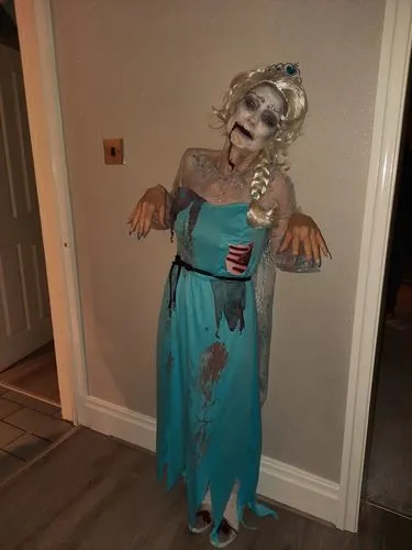 Smiffys Zombie Froze to Death costume donna vestito blu