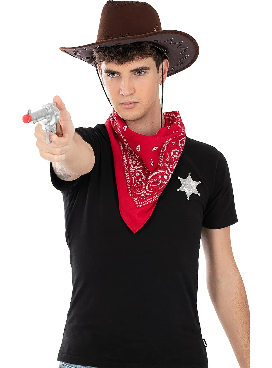 Funidelia Kit Accessori Cowboy Adulto Marrone