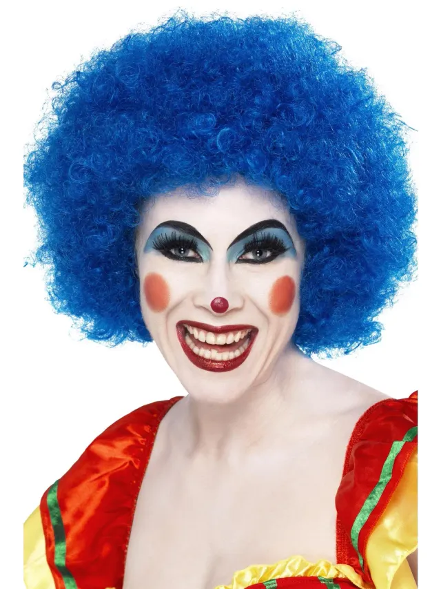 Smiffys Crazy Clown parrucca rossa afro clown pagliaccio