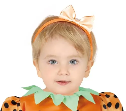 Guirca Costume Zucca Bambina 12-18 Mesi Abito Cerchietto