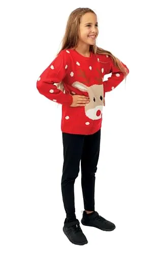 P'tit Clown Re48132 maglione natalizio bambini renna 10/12 anni