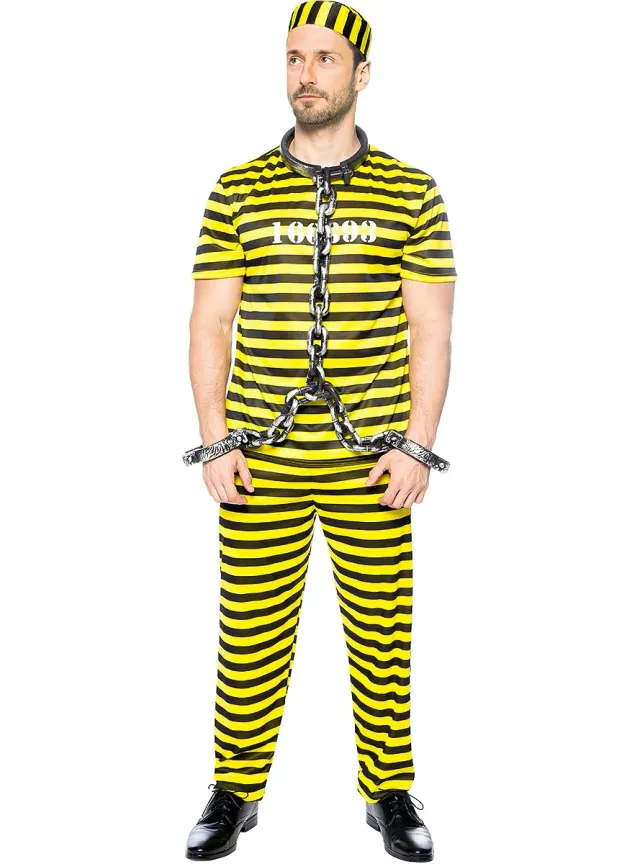 Funidelia Costume Prigioniero Uomo Giallo Taglia L