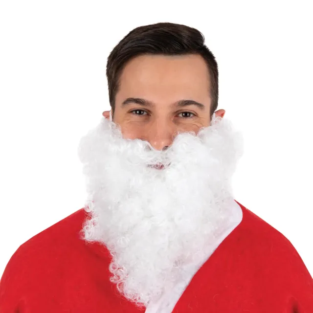P'tit Clown barba Babbo Natale bianca con baffi