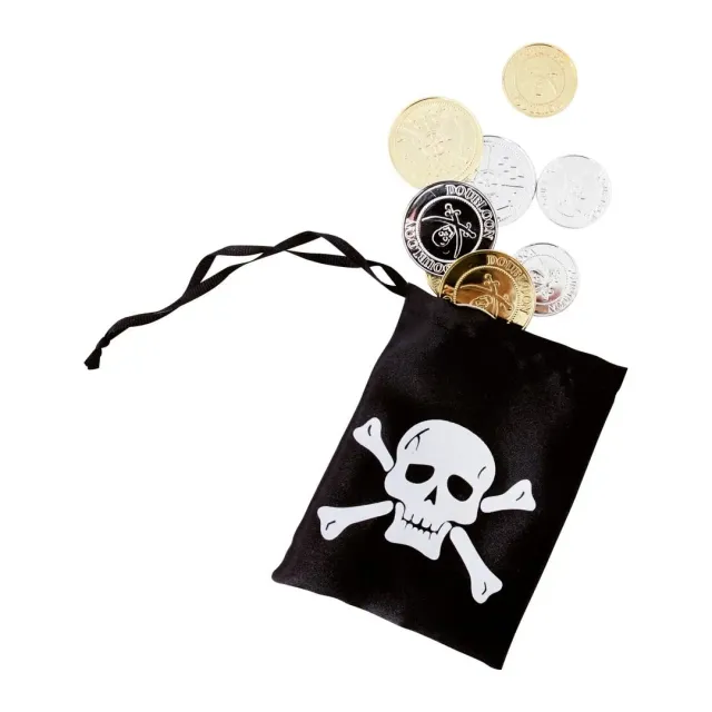 P'tit Clown 44100 Borsa Pirata Marrone con 12 Monete