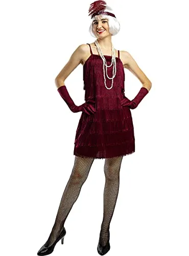 Funidelia Charleston Anni 20 costume donna XS granata