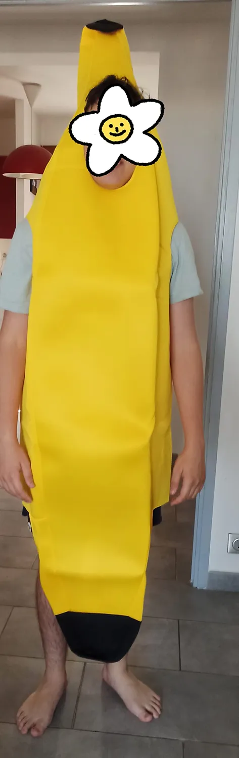P'tit Clown Banana costume adulto taglia unica frutta