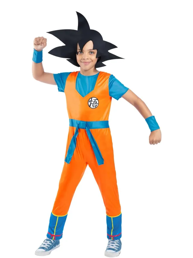 Smiffys Dragon Ball Z Goku Costume Bambino L 10-12 Arancione