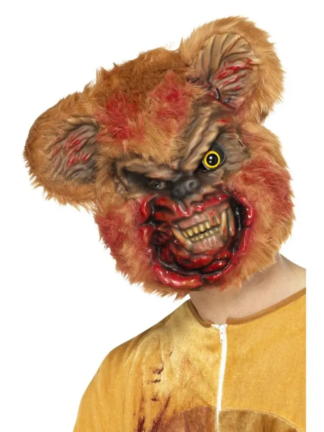 Smiffys Zombie Teddy Bear maschera orso marrone