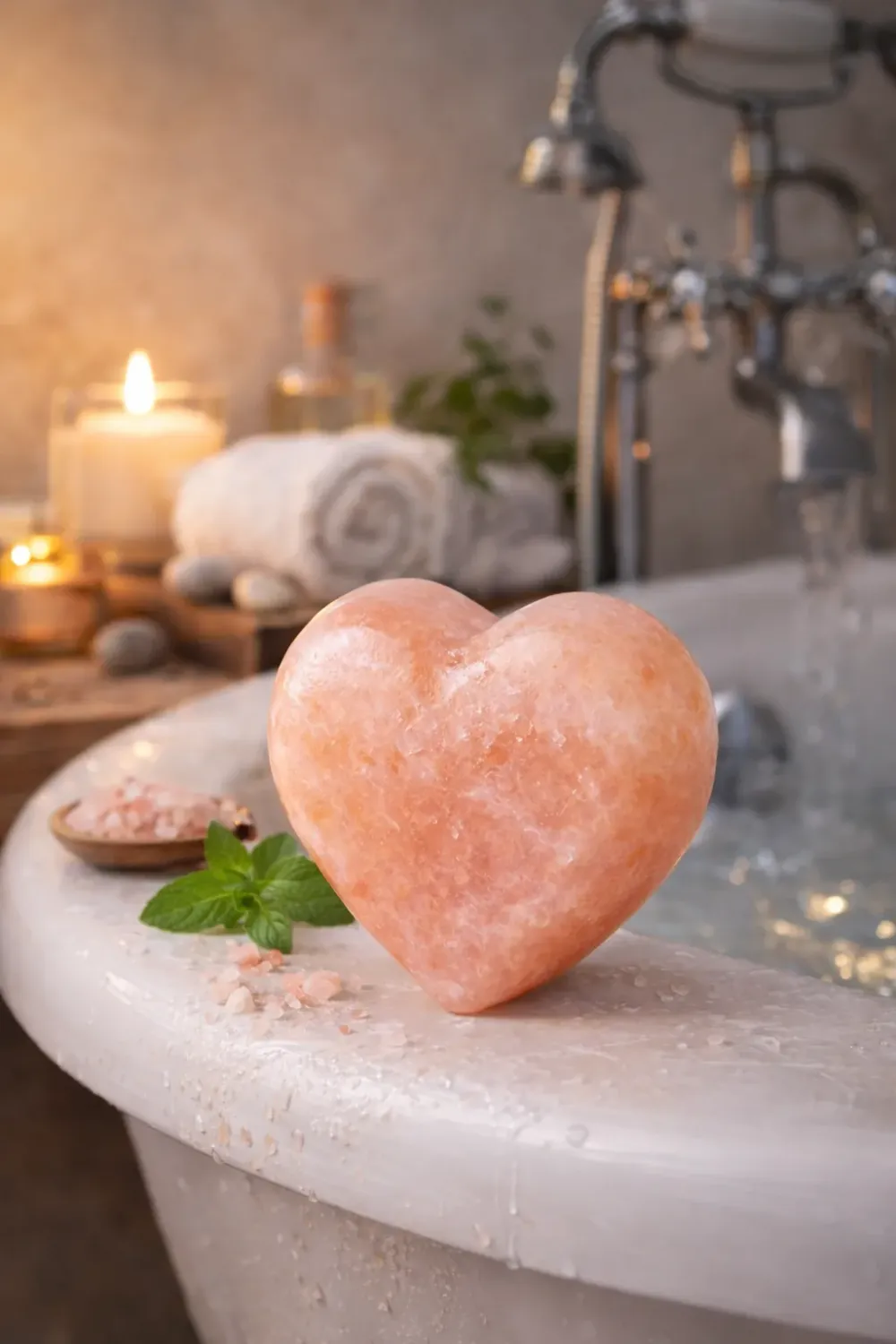 La Bottega di Merlino Saponetta sale himalayano cuore 350 g